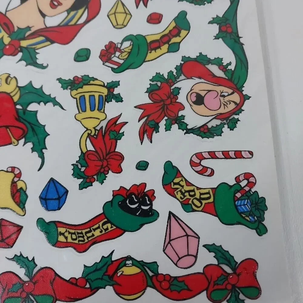 Disney Christmas Smart Stix Snow White Seven‎ Dwarfs Reusable Stickers Decals